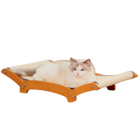 Griffoir pour chat personnalisé, cadre en bois massif avec coussin en sisal, design pliable pour chats d'intérieur