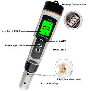 Multi-função PH/<span class=keywords><strong>ORP</strong></span>/H2/TEMP Medidor 4 em 1 Testador de Qualidade de Água Tipo Caneta - Product Image 3
