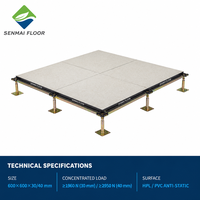 Dalle de plancher technique antistatique ESD Woodcore 600x600mm pour hôpital, centre de données, salle de serveurs, salle réseau SENMAI