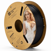 Filament PLA 1,75 mm Noir 1 kg Filament pour imprimante 3D Précision dimensionnelle +/- 0,02 mm 1 kg Filament compatible avec les imprimantes 3D Bambu Lab