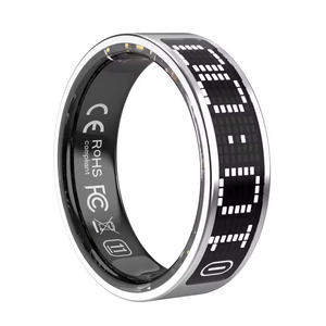 K80 Stainless Steel <b>Smart</b> Ring with Touch Screen Heart Rate Tracker GPS OLED Display IP68 Call Reminder <b>Smart</b> Ring - Product Image 2
