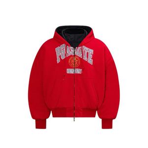 Giacca e Cappotto in Cotone Caldo Stile Retrò con Logo Personalizzato, Alta Qualità, Vestibilità Ampia per Uomo e Donna - Product Image 4