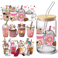 Transferts UV DTF pour gobelets de 16 oz et 20 oz, inspirations, transferts UV DTF adhésifs, transferts UV DTF personnalisés pour gobelets et enveloppes