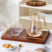 Plateau à thé japonais en bois massif Plateau de rangement à un niveau pour cuisine salle de bain ou armoire pour dessert fruits ou gâteau stockage