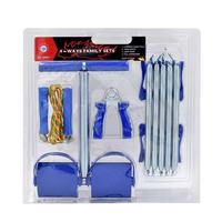 CW HGPS002 Kit d'entraînement combiné pour la maison 4 pièces : Pédalier d'assistance à la position assise, Extenseur de poitrine à ressort, Corde à sauter, Poignée d'entraînement Bleu/Noir
