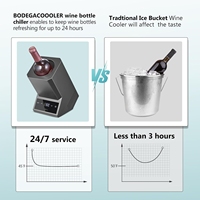 Refroidisseur électrique portable pour bouteilles de vin, pour l'intérieur et l'extérieur, facile à transporter
