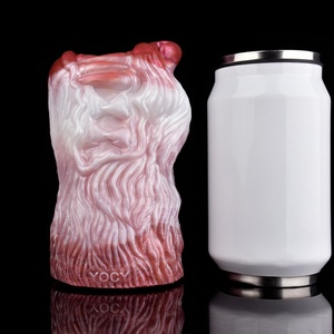 YOCY Liquid Silicone Dual Channel <b>Masturbation</b> Cup Realistic Animal Fox <b>Masturbate</b> Massage Anal Adult Sex Toys - Product Image 5