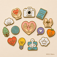 Vente en gros de pin's en émail personnalisés de haute qualité sur le thème de la santé mentale, badges de psychologue, pin's de revers en métal pour la thérapie et les activités de santé mentale