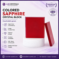 Bloc de cristal de rubis synthétique couleur sang de pigeon, rubis cultivé par la méthode Czochralski pour les applications de joaillerie, optiques et laser, directement de l'usine