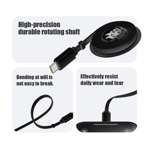 Chargeur mural PD 45W à charge rapide avec câble rétractable de 70 cm, protection OCP, chargeur domestique, prise US/EU/UK, sans droits de douane pour les États-Unis - Product Image 4