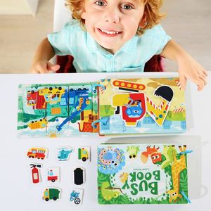 Livre d'autocollants réutilisables pour enfants : jeu d'autocollants amusants pour voiture, avion, animaux, parfait pour les voyages - Product Image 2