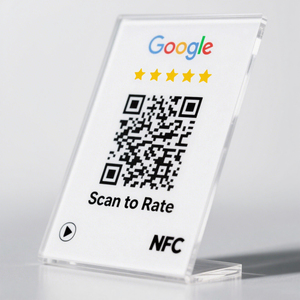Tùy chỉnh cá nhân thông minh phương tiện truyền thông xã hội thẳng mã QR với PVC NFC Standee Trống Tùy Chỉnh NFC bảng Google xem xét đứng - Product Image 2