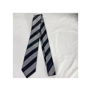 Gran oferta, corbata clásica para hombre, corbata de poliéster de seda, corbatas formales personalizadas a rayas, corbata de Jacquard a rayas para hombre