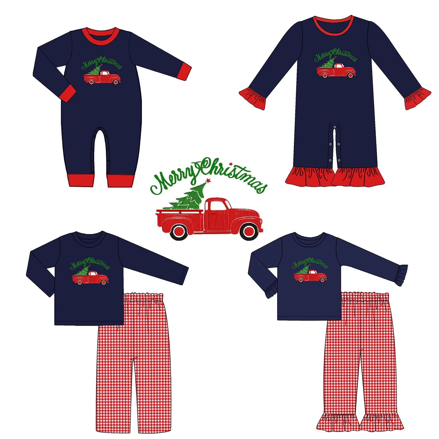 2020 новейший Рождественский комплект одежды для маленьких мальчиков с вышивкой