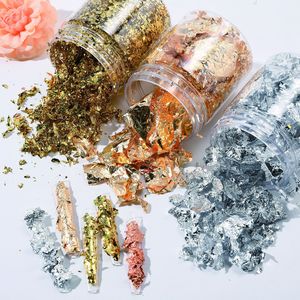 Nouvel arrivage : Paillettes en feuille d'or, d'argent et de cuivre pour la décoration des ongles, papier métallisé pour la dorure de la manucure - Product Image 1