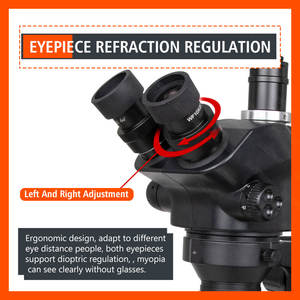<span class=keywords><strong>Microscope</strong></span> stéréoscopique trinoculaire à zoom continu 7-50X pour réparation de précision - Product Image 5