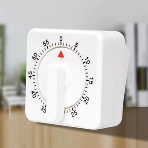 Temporizador de cocina de plástico cuadrado de 60 minutos Temporizador de cocina mecánico con alarma de horas extras para preparación de alimentos y horneado - Product Image 6