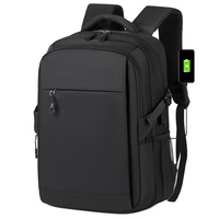 Sac à dos élégant pour ordinateur portable avec logo personnalisé, spacieux, multi-poches, sac à dos pour ordinateur avec port USB pour les sorties quotidiennes et les voyages