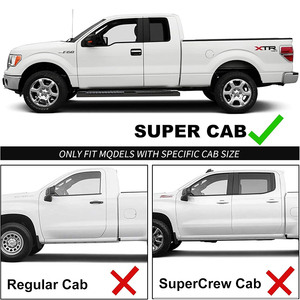 Estribos Laterales Compatibles con <span class=keywords><strong>Ford</strong></span> <span class=keywords><strong>F150</strong></span> <span class=keywords><strong>Super</strong></span> Cab 2004-2014, Tamaño 3/4, Puertas Traseras, Barra Nerf, Barra de Escalón, Alta Resistencia - Product Image 2