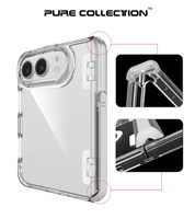 Coque de téléphone transparente en TPU PC à couverture intégrale pour iPhone Duo Fold avec béquille antichoc