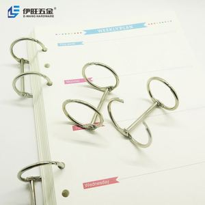 YIWANG 2 agujeros Metal File Clip plata papel calendario Clip anillos para encuadernación de libros - Product Image 5