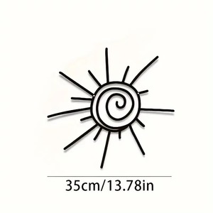 <span class=keywords><strong>Décoration</strong></span> <span class=keywords><strong>murale</strong></span> en métal en forme de soleil pour jardin extérieur, sculpture en <span class=keywords><strong>fer</strong></span> <span class=keywords><strong>forgé</strong></span>, <span class=keywords><strong>décoration</strong></span> de cour, résistante aux intempéries, ornement rustique pour patio - Product Image 5