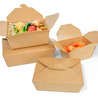 Boîte à lunch en papier jetable écologique pour micro-ondes/emballage de collation