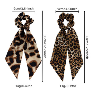 Coleteros con Lazo y Diseño Animal, de Tela Suave y Elástica, para Peinados Versátiles de Mujer - Product Image 1