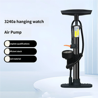 Pompe à main de haute qualité 0-160 PSI, construction en fer, design portable, légère (480g), avec manomètre et valve américaine pour vélo