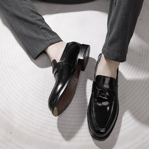 Zapatos Formales de Negocios de Cuero Genuino Premium para Hombre, Hechos a Mano, Personalizados, Sin Cordones, Impermeables, Último Diseño de Otoño - Product Image 5