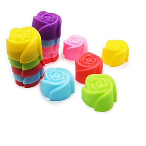 Moules à pâtisserie antiadhésifs faciles à nettoyer réutilisables, moules à muffins en silicone, moules à cupcakes - Product Image 1