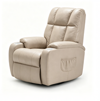 Fauteuil inclinable multifonctionnel, 360 °   Fauteuil pivotant avec massage, porte-gobelets, canapé individuel pour home cinéma, directement de l'usine