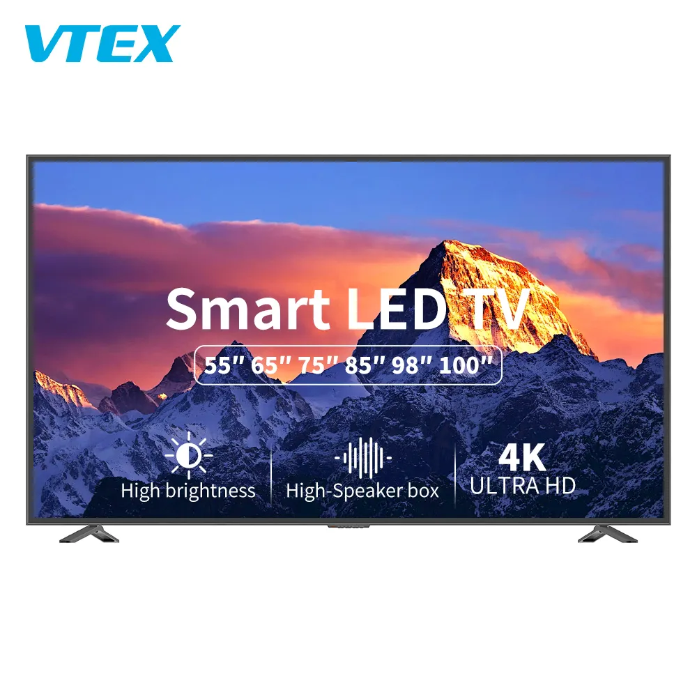 Layar Tv pintar 4K 75 inci, kaca Tempered ganda, layar televisi layar besar suara pintar ultra tipis