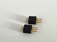 Connecteur Pogo Pin PCB 3 broches 1,27 mm, mâle droit, en laiton plaqué or, à ressort, à bille, magnétique, DC12V 1A, 10000 Nylon