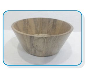 Bol à salade en bois naturel fait à la main élégant et écologique accessoire de salle à manger durable bol à fruits conception accessoire de bol à salade en bois - Product Image 1