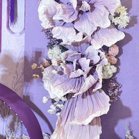 Y810 Installations de fleurs de mariage géantes, pétales de papier en forme, décors de scène de photographie de fenêtre de mariage