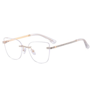 Fábrica en Stock Sano Corte sin montura Gafas lisas Marco Elegante Moda Nuevo diseño Disponible Gafas Brille Anteojos Lunettes - Product Image 5