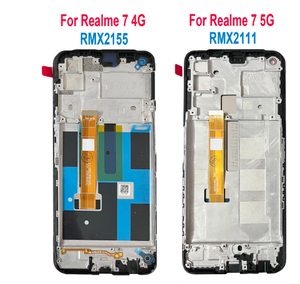 จอแอลซีดีประกอบหน้าจอสัมผัส Digitizer หน้าจอที่มีกรอบสำหรับ Realme 7 4กรัม5กรัม RMX2155 RMX2111ประกอบจอแอลซีดี - Product Image 4