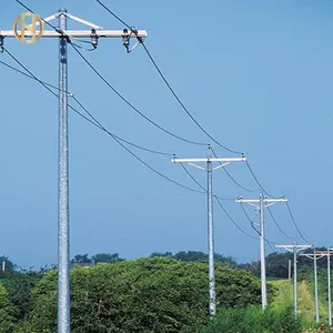Tiang Baja Poligon Tergalvanis Berkualitas untuk Komunikasi Saluran Listrik atau Menara Monopol Telekomunikasi