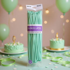 Globos de Látex Decotex 260s Verde Pastel 50 Piezas Decoración para Fiestas Cumpleaños - Product Image 2