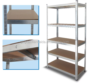 Estanterías de Fábrica Ajustables, Estantes Metálicos Galvanizados de 5 Niveles, Estantería de Servicio Mediano Sin Pernos, Capacidad de Carga de 175 kg, Independiente - Product Image 3