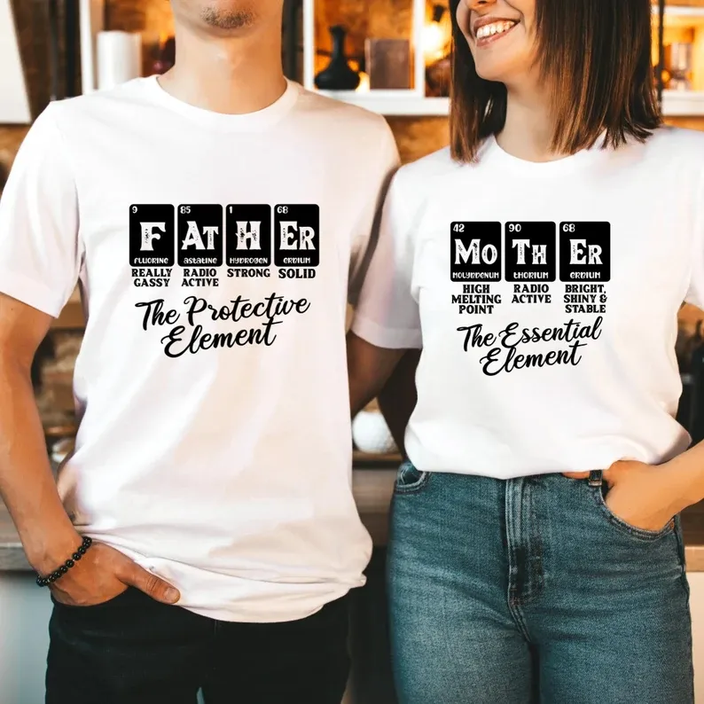 Matching Family Custom Shirts Science Concept Periodic Table Family Shirts Science T-Shirt Chemistry Family Funny Shirts