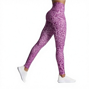Leggings Deportivos de Alta Calidad para Mujer, Transpirables, de Secado Rápido, Cintura Alta, Elásticos, Ajustados, con Estampado para Yoga - Product Image 2