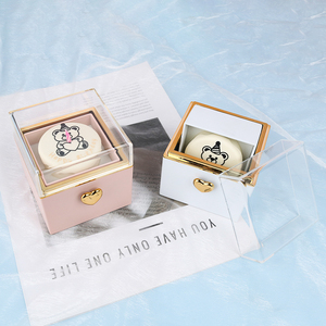 Rotating Reversible Square <strong>Ring</strong> Cake Box <strong>Pop</strong> up Gift Box with Candles Romantic Valentine's Day Fashionable - Product Image 2