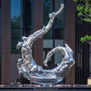 S002 Custom <b>Outdoor</b> Stainless Steel Art Sculpture Large <b>Mirror</b> Polished Statue <b>For</b> Plaza Villa Landscape Decoration - Product Image 1