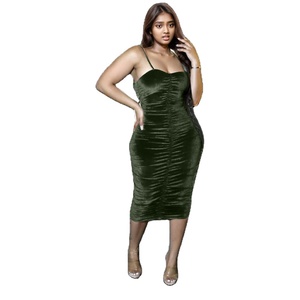 Stylish Suspender Pleated Slim Midi Girls' Dresses Fashion - Product Image 1