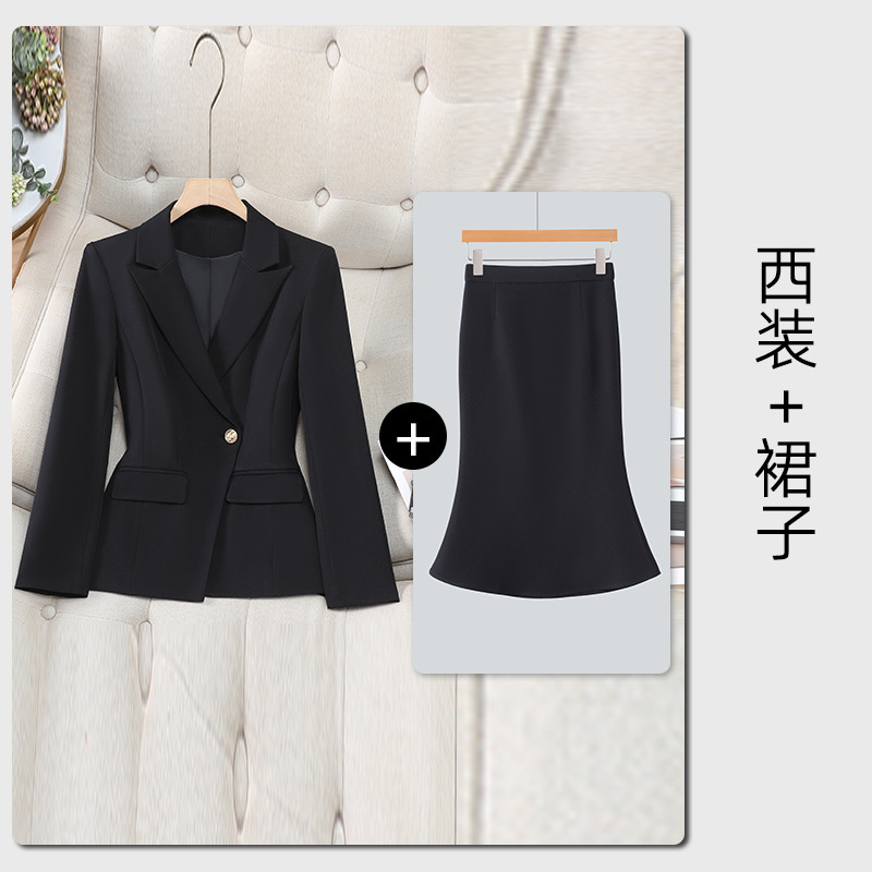 black suit dress