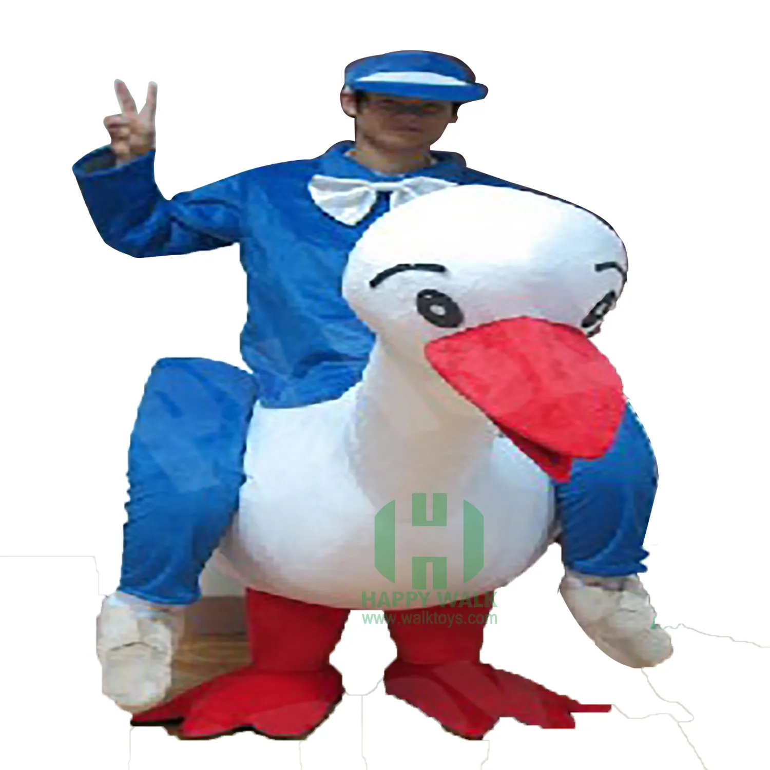 Disfraz de Mascota de pájaro cisne para adulto, disfraz personalizado de Mascota de dibujos animados