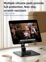 Support de bureau pliable pour téléphone portable et tablette, rotatif à 360 degrés, en métal, nouvelle tendance