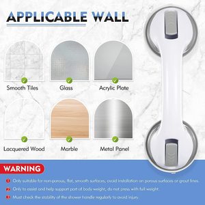 <strong>Suction</strong> <strong>Grab</strong> Bar Shower Handle Bathroom Balance Bar Grip Bath Safety Wall Hand <strong>Rail</strong> Support - Product Image 6